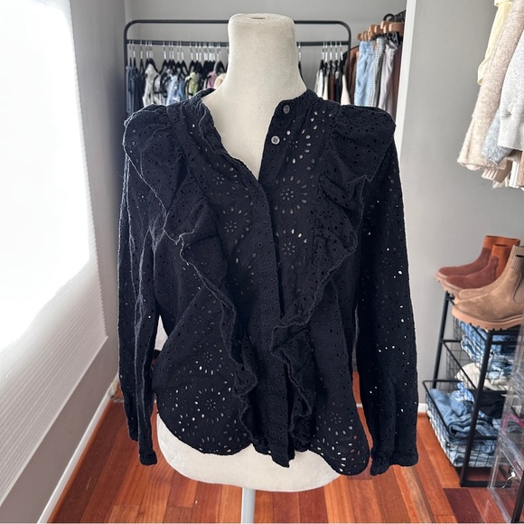 Madewell Ruffle Eyelet Blouse | Size Medium - Picture 11 of 11
